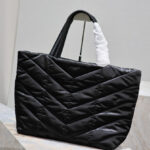 Saint Laurent Puffer Tote In Econyl Black